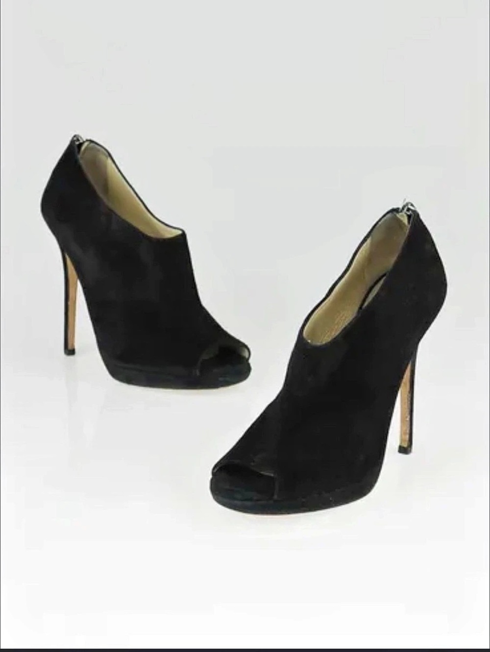 Jimmy Choo Black Peep Toe Heels